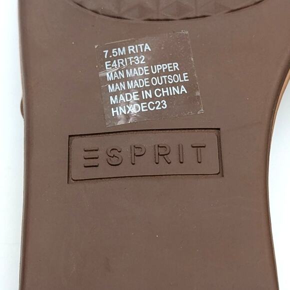 Esprit Rita Sandal Women's Adjustable Crisscrossing Strap Brown Size US7.5M EU38 - Picture 9 of 9